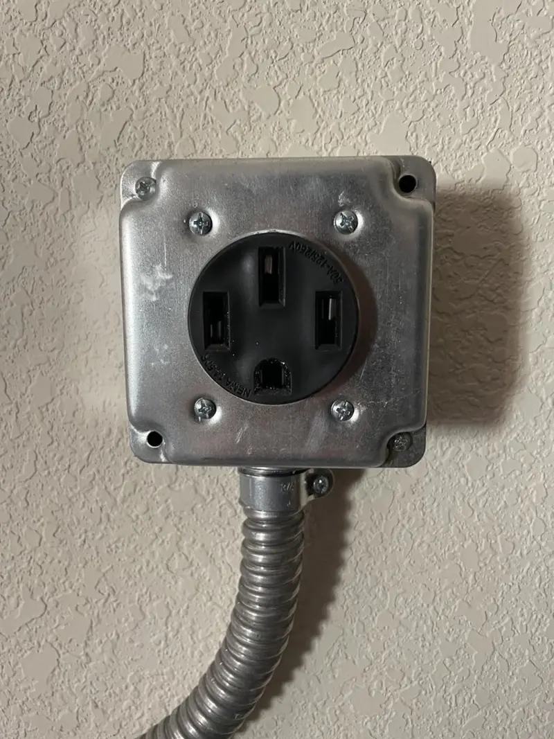 NEMA 14-50 outlet installed for Smart Home Electrical in Littlefield